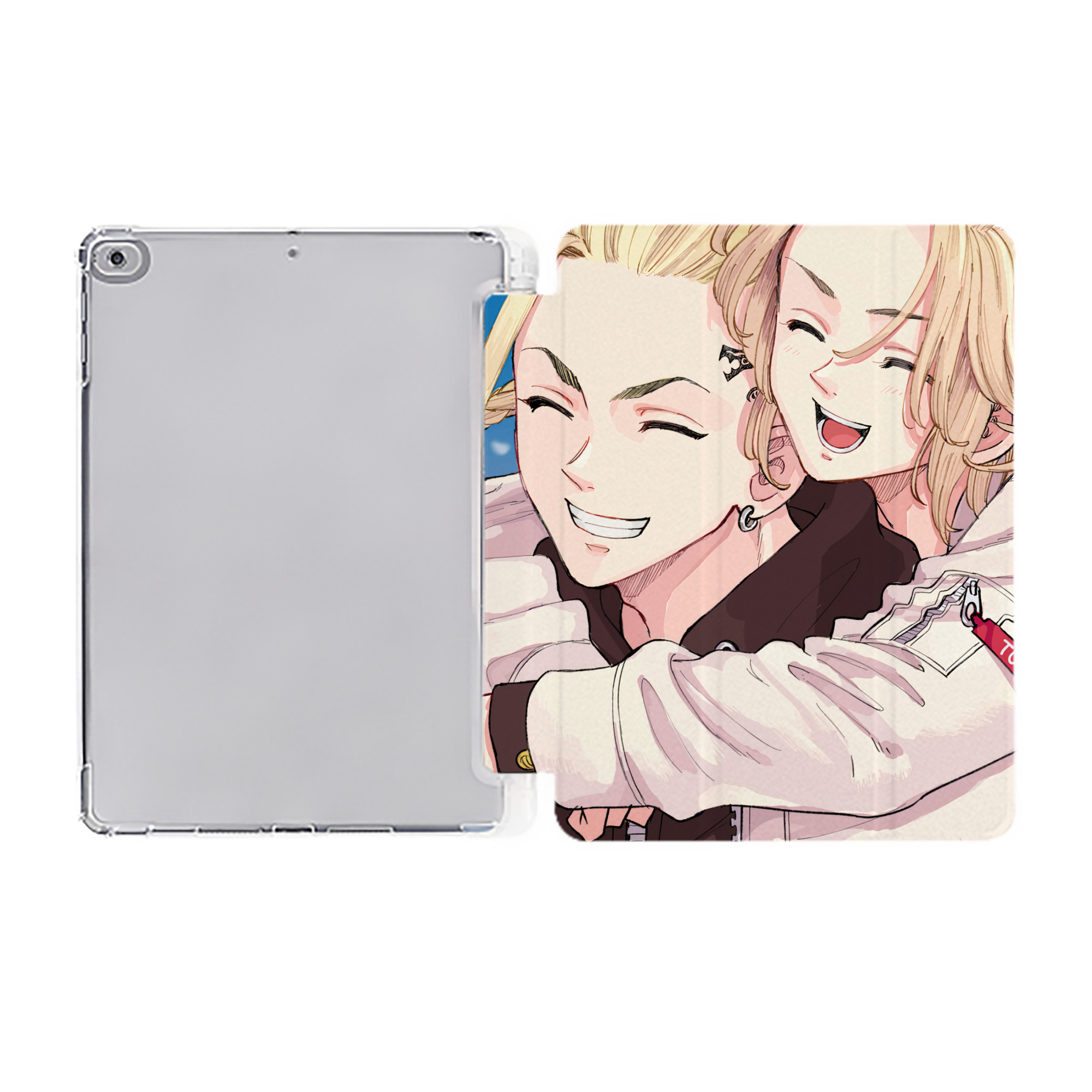 （画像用） 東京リベンジャーズ Tokyo Revengers IPad ケース ペン収納付き 三つ折りスタンド PUレザー×シリコン 対応機種9.5/10.5/10.9インチ